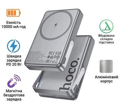 УМБ Hoco Q36A Sunlight 10000 mAh 20W Metal Grey (BC_714987)