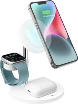 Bezprzewodowa stacja ładująca SBS 3-w-1 15W MagSafe White (TEWIRMAG3IN1)