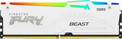 Kingston Пам'ять ПК Kingston DDR5 16GB 6000 FURY Beast Білий RGB EXPO