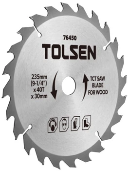 Диск пильный по дереву, 235х60Tх30мм Tolsen (2000003418022)