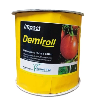 Желтая клеевая ловушка в рулоне Demiroll 15смx100м