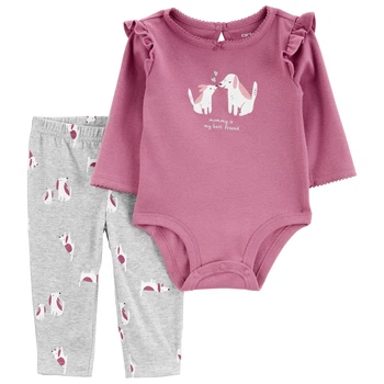 Комплект Carter's 2в1 боди, штаны для девочки 69-72 см (1R544110_9M)