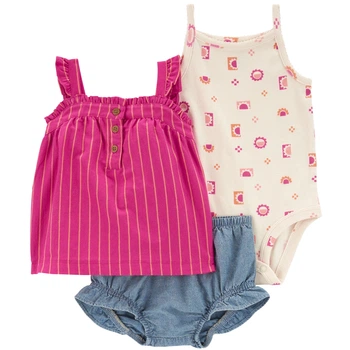 Комплект Carter's 3в1 боди майка шорты для девочки 61-69 см (1Q427910_6M)