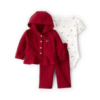 Комплект Carter's 3в1 боді, кофта, штани для дівчинки 61-69 см (1U039810_6M)