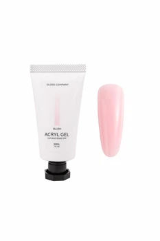 Акрил-гель для наращивания ногтей GLOSS Acryl Gel Blush розовый, в тюбике 30 мл
