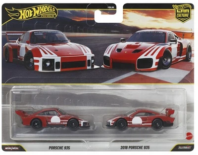 Набір металевих моделей автомобілів Hot Wheels Premium Porsche 935 1:64 2 шт JHW51 (194735336777)