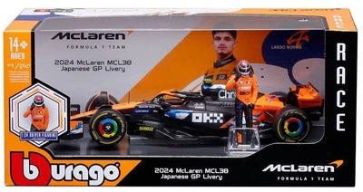 Металева модель автомобіля Bburago Formula McLaren Lando Norris 1:24 28040 (4893993020362)