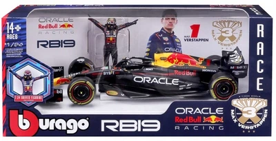 Металева модель автомобіля Bburago Race Formula 1 Verstappen 1:24 RB19 (4893993280360)