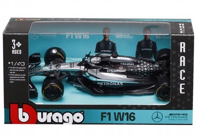 Металева модель автомобіля Bburago Formula Mercedes AMG G. Russell 1:43 38237_63 (4893993382378)