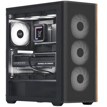 Корпус AeroCool D501A-G-BK-v2 (accm-ds01043.11) Black без бп