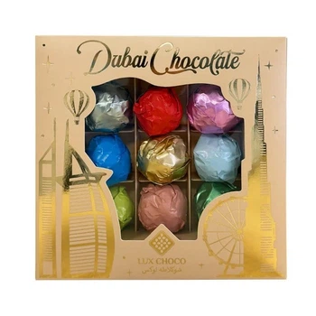 Конфеты Дубайские Dubai Chocolate Assorted Box Lux Choco Brown (9 вкусов) 340 г