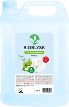 Засіб для миття посуду BioBlysk Зелене яблуко 5 л (4820285280098)