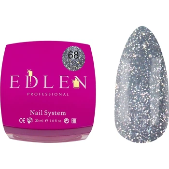 EDLEN Builder Gel Flash Світловідбиваючий гель №68, 30 мл