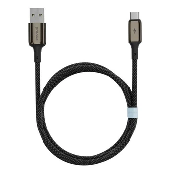 Кабель USB - Type-C Proove Dense Metal 3A 1m чорний (CCDM20001201)