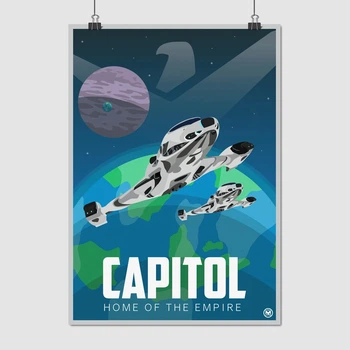 Постер Элита, Elite:Dangerous, Empire Capitol, постер для геймера, космический корабль, sci-fi, A3 42×30 см (id3331)