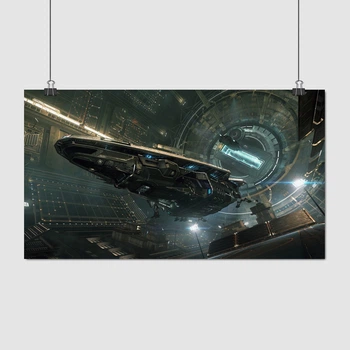 Постер Элита, Elite:Dangerous, Anakonda, постер для геймера, космический корабль, sci-fi, A3 24×42 см (id3324)