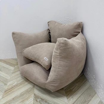 Бескаркасное кресло Velvet 90х60х70 см бежевое