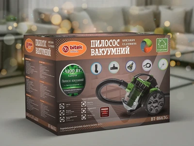 Пылесос вакуумный BiTEK BT-8663G 4200Вт контейнерный с защитой от перегрева