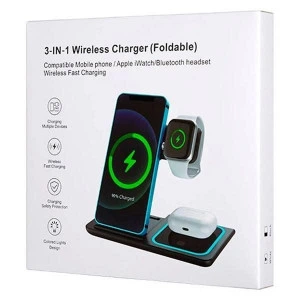 Зарядная станция 3 в 1 быстрая зарядка 15W компактный дизайн
