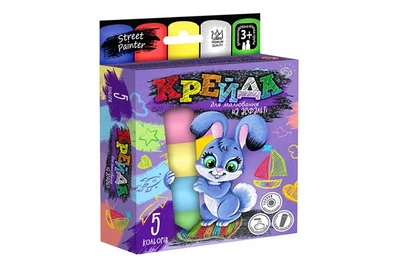 Крейда для малювання MEL-01-03U УКР. "Danko Toys", d-2,5 см, 5 штук, кольорова