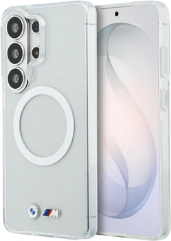 Etui BMW IML Shockproof Metal Logo MagSafe do Samsung Galaxy S26 Ultra Transparent (BMHMS26L25HSMLKT)