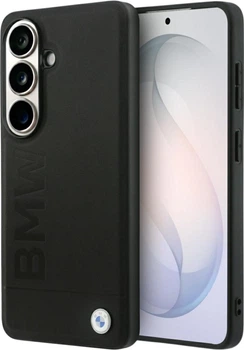 Etui BMW IML Leather Hot Stamp MagSafe do Samsung Galaxy S26+ Black (BMHMS26M25SLLBK)