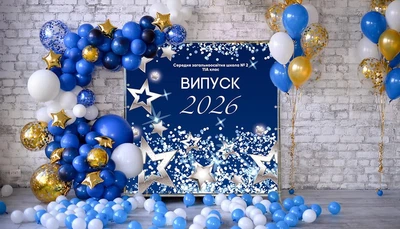 Баннер Со звёздами Артикул 74068, баннер 3х2м с люверсами в тубусе