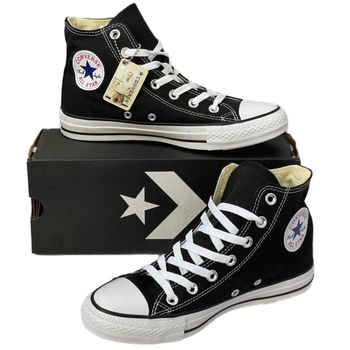 Кеди Converse All Star Black Hi 42 (чорно-білі високі)