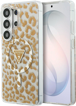 Панель Guess IML Leopard Print Triangle MagSafe для Samsung Galaxy S26 Ultra Bronze (3666339613914)