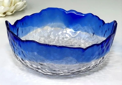 Салатник "Маківка", середній, синій, 600 мл, 16,5x6,5 см