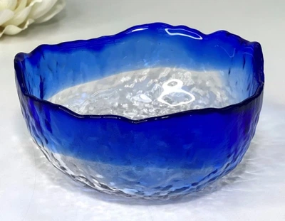 Салатник "Маківка", малий, синій, 300 мл, 12,5x5,5 см