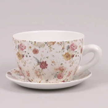 Горшок керамический Чашка с подставкой (36170)