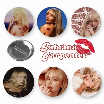 Набор закатный значков Sabrina Carpenter Сабрина Карпентер 6 шт (СА00347)
