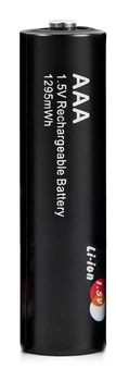 Аккумулятор Soshine AAA-1.5-1295, AAA/(R03), 860mAh/1295mWh, Li-Ion 1.5V LR, 1.5A, поштучно
