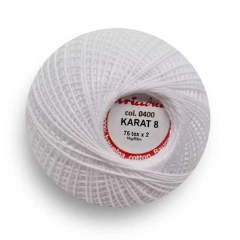 НИТКИ "KARAT" (1шт) цвет белый 400