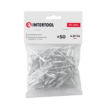 Заклепка алюминиевая, 4,8×14 мм, 50 шт. INTERTOOL RT-4814