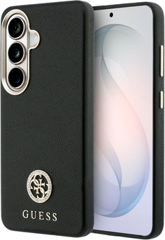 Панель Guess Rhinestone Round Logo MagSafe для Samsung Galaxy S26 Black (3666339613396)