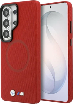 Etui BMW M Metal Logo MagSafe do Samsung Galaxy S26 Ultra Red (BMHMS26L25PFWSMR)