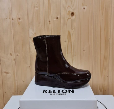 Черевики жіночі фірми Kelton р.37 Бордова Лакова Шкіра