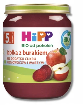 Пюре HiPP BIO Яблука з буряком 125г (з 5 місяців)