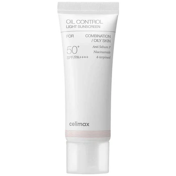 Легкий сонцезахисний крем для жирної шкіри Celimax Oil Control Light Sunscreen SPF50+ PA++++ 40 мл