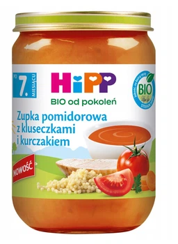 Дитяче пюре HiPP BIO Томатний суп з кускусом та куркою 190 г (з 7 місяців)