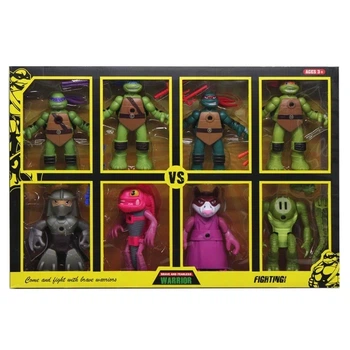 Ігровий набір героїв Черепашки Ніндзя Warrior 8 штук у наборі Mutant Ninja Turtles TMNT