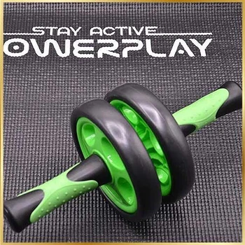 Ролик тренажер для пресса гимнастический двойной PowerPlay 4327 Dual-Core Ab Wheel
