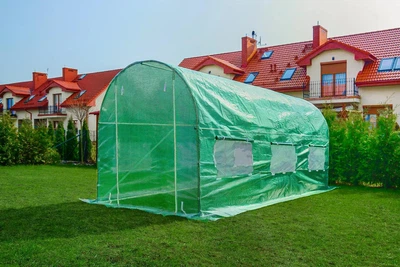 Теплица садовая FunFit 10м² 2,5x4x2м, парник с армированной пленкой, защитой от заморозков и вредителей