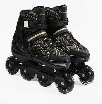 Роликовые коньки 921-17 L Best Roller колеса PU светятся. Black (размер 39-41) (186086)