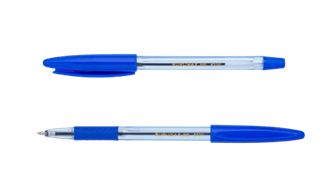 Ручка кулькова BUROMAX 8100-01 з гум. грипом, синя (50/1000), /BM.8100-01/