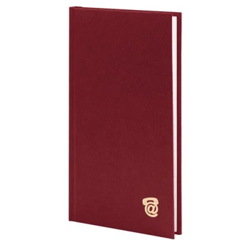 Записна книжка Поліграфіст А6+ 210-P-0521 (100*190мм) з алфавітом, Ariane бордова (лінія) /210-P-0521/