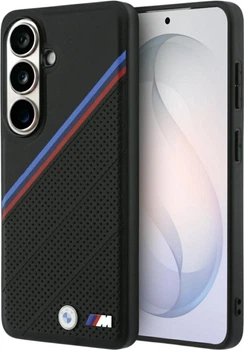 Etui BMW Tricolor Metal Logo MagSafe do Samsung Galaxy S26 Black (BMHMS26S25PCSPEK)