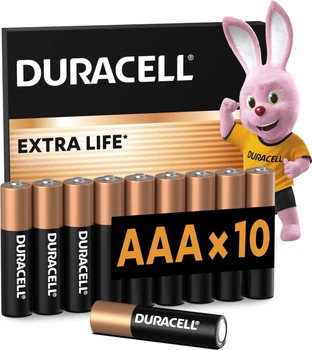 Щелочные батарейки Duracell Basic AAA 1.5V LR03 10 шт economy pack (5000394152557)